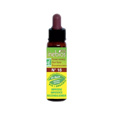 Inebios Fleur de Bach n°18 Impatiens - Impatiente Bio 10ml