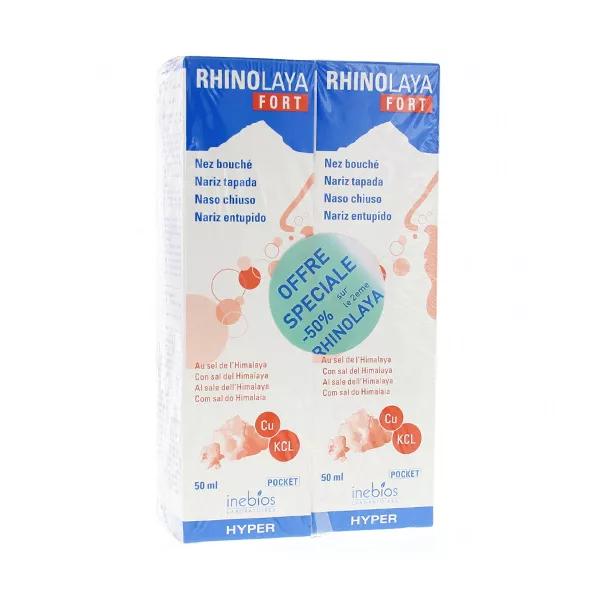 Inebios Rhinolaya Fort Spray Hypertonique Lot de 2 x 50ml