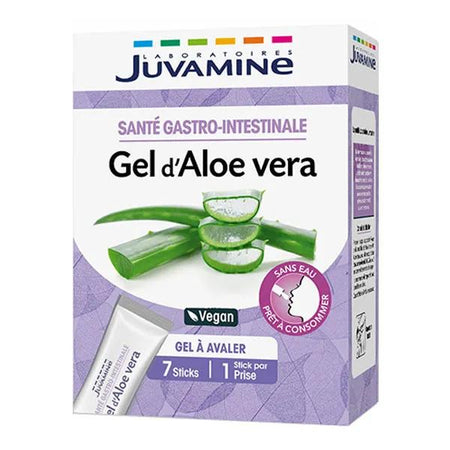 JUVAMINE GEL D'ALOE VERA Santé Gastro-Intestinale 7 sticks de gel à avaler