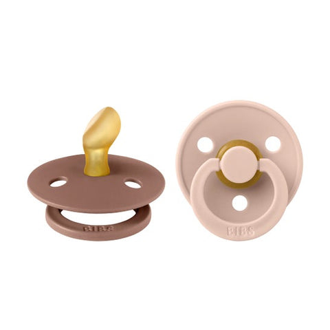 BIBS Pack sucettes latex 6-18 mois Woodchuck Blush T2 (2 pièces)