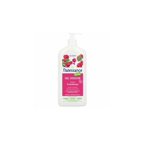 Natessance Kids Bio-Duschgel Himbeere für Körper und Haar — 500 ml