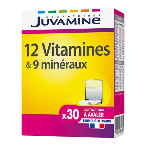Juvamine 12 Vitamine und 9 Mineralien 30 Schlucktabletten