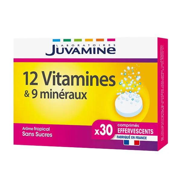 Juvamine 12 Vitamines et 9 Minéraux 30 comprimés effervescents