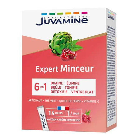 Juvamine Action Minceur 6 Actions Goût Framboise 14 sticks