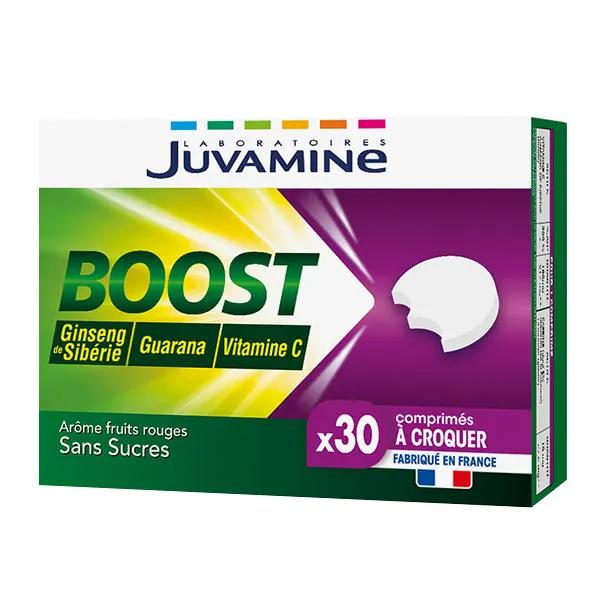 Juvamine Boost Vitamine C Ginseng Guarana 30 comprimés à croquer