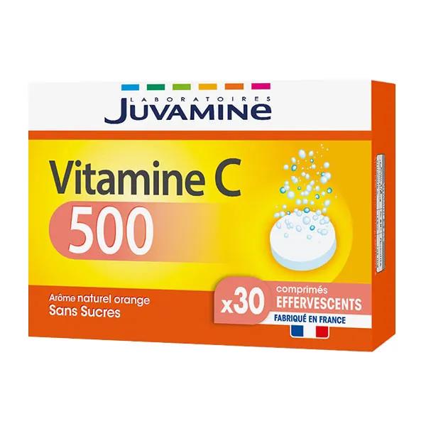 Juvamine Vitamine C 500 Orange Sans Sucres Effervescents 30 comprimés