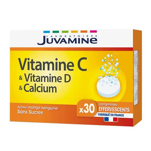 Juvamine Vitamin C & Vitamin D & Calcium 30 effervescent tablets