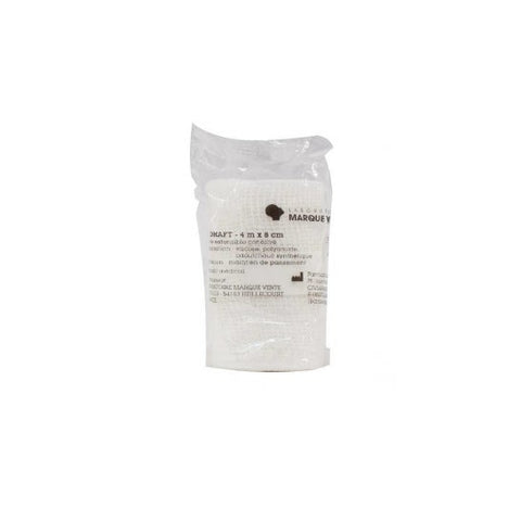 Marque Verte Absohaft Kohäsiver, dehnbarer Verband unter Zellophan 4m X 6cm 1 Stück
