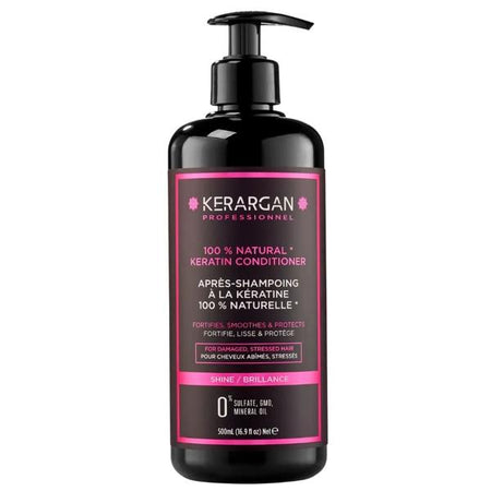 Kerargan Après-Shampoing Réparateur à la Kératine pour Cheveux Abîmés 500ml
