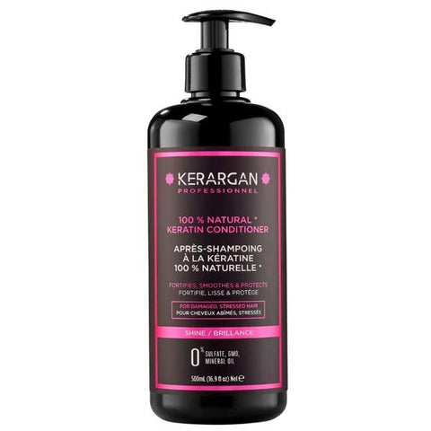 Kerargan Après-Shampoing Réparateur à la Kératine pour Cheveux Abîmés 500ml