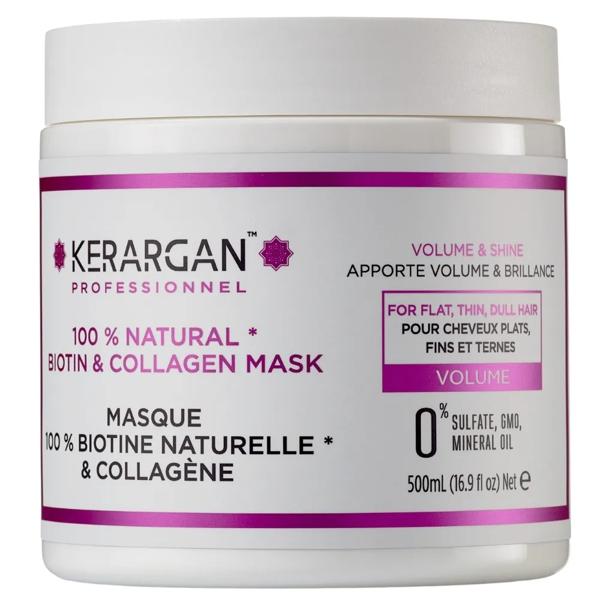 Kerargan Masque volumisant à la biotine et collagène pour cheveux fins (500 ml)