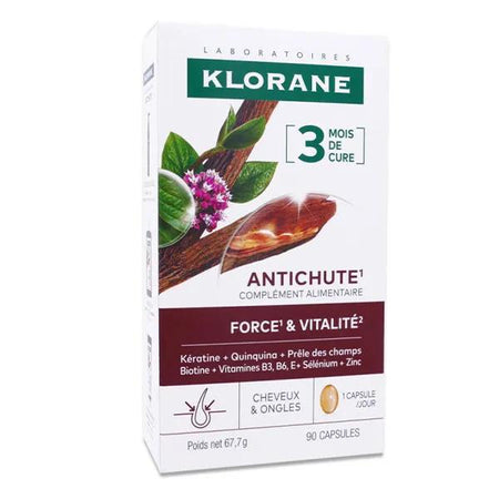 Klorane Antichute - Force et Vitalité Complément alimentaire 90 capsules