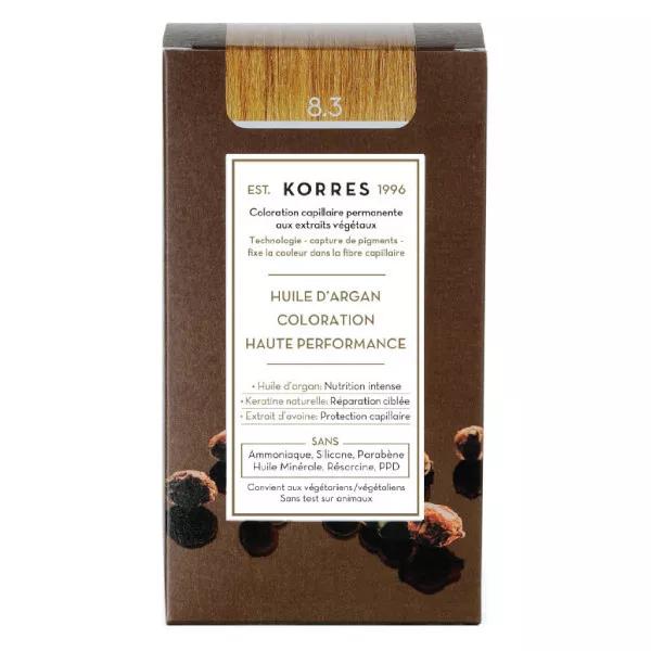 Korres Capillaire Coloration Permanente Blond Clair Doré 8.3