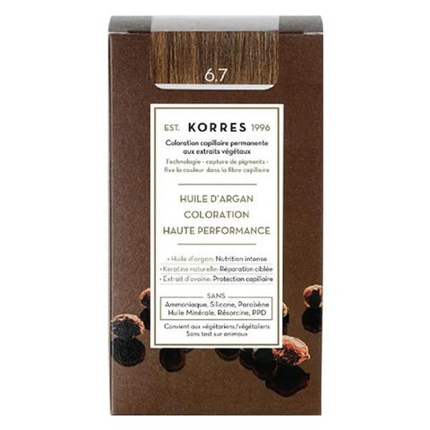 Korres Arganöl-Haarfarbe 6.7 Dunkelblond Braun 50ml