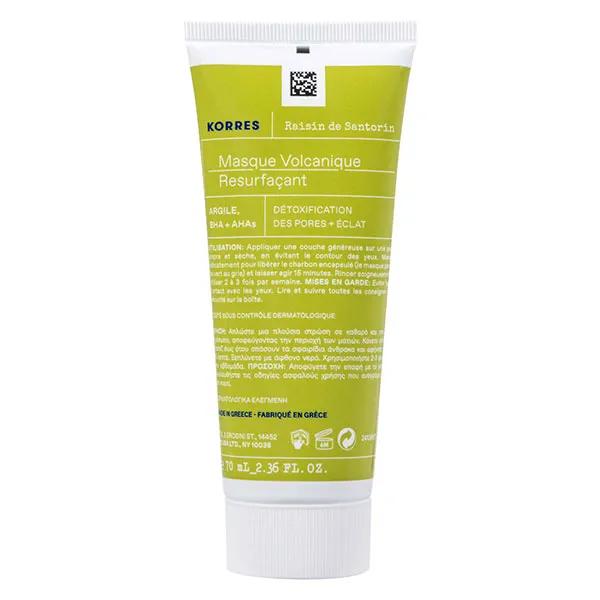 Korres RAISIN DE SANTORIN masque volcanique resurfaçant (70 ml)