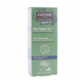 Cattier Men Soin Visage 3 en 1 Bio (50 ml)