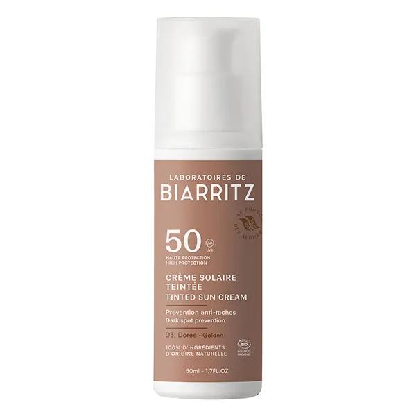 Laboratoires de Biarritz Soins Solaires crème teintée SPF50 Dorée bio (50 ml)