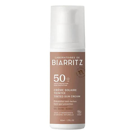 Laboratoires de Biarritz Soins Solaires crème teintée SPF50 Dorée bio (50 ml)