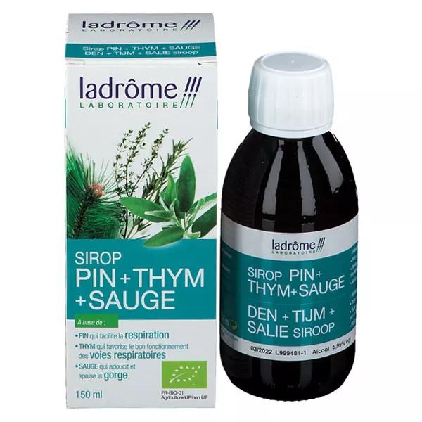 Ladrôme À Base de Plantes Fraîches Sirop de Pin Thym & Sauge Bio 150ml