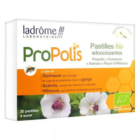 Ladrôme Propolis Bio Halspastillen 20 Pastillen