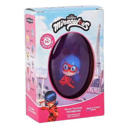 Le Comptoir Du Bain & Miraculous Savon Solide Framboise Figurine Ladybug 75g
