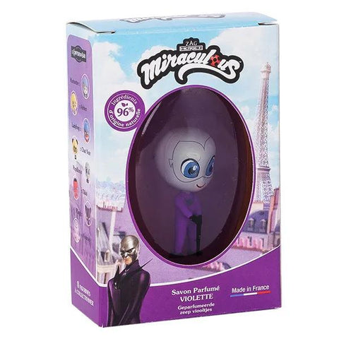 Le Comptoir du Bain & Miraculous Feste Seife Veilchen Schmetterlingsfigur (75 g)