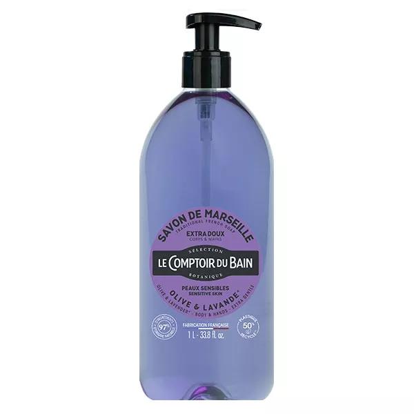 Le Comptoir du Bain Savon de Marseille Olive Lavande Extra Doux (1L)