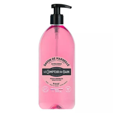 Le Comptoir du Bain Savon de Marseille Rose Extra Mild 1L