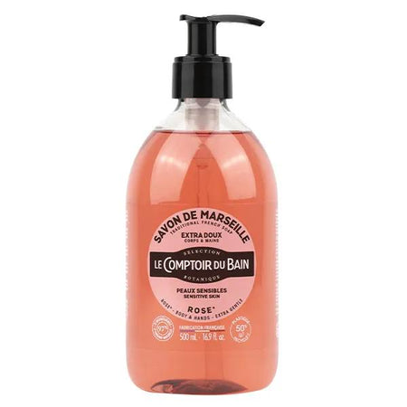 Le Comptoir du Bain Savon de Marseille Rose Extra Doux 500ml
