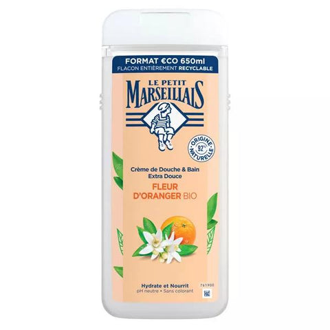 Le Petit Marseillais Douche & Bain Crème Extra Doux Fleur d'Oranger (650 ml)