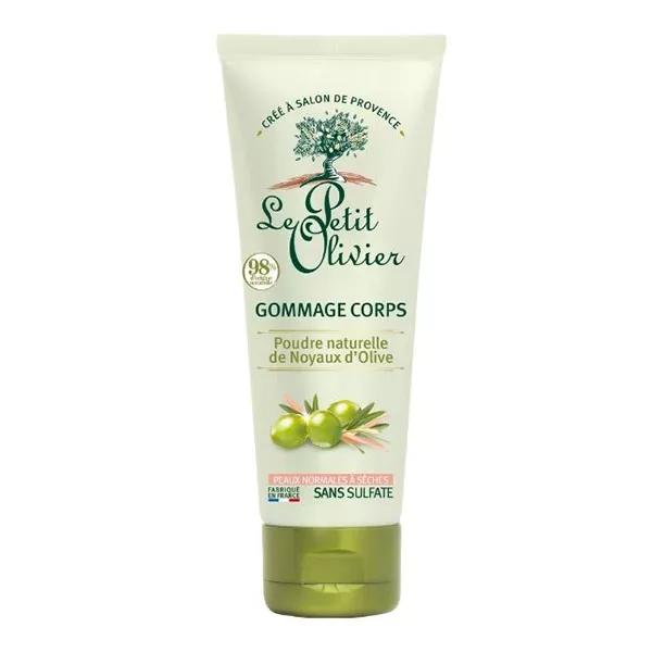 Le Petit Olivier Gommage Corps poudre naturelle de noyaux d'olive (200 ml)