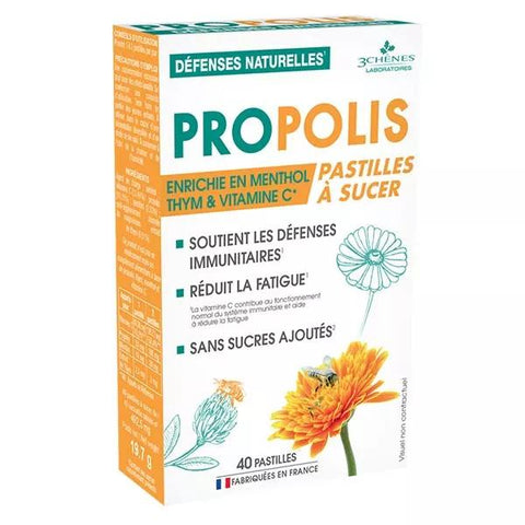 Les 3 Chênes Tonus & Immunität Propolis Natürliche Abwehrkräfte 40 Lutschtabletten