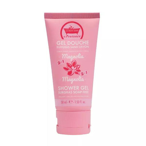 Les Petits Bains de Provence Überfettendes Duschgel ohne Seife 2 in 1 Magnolie 50 ml