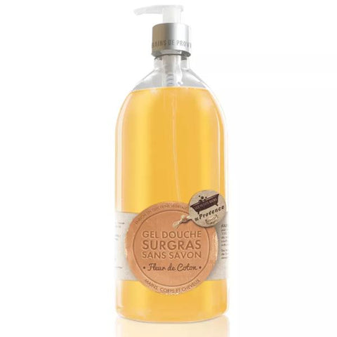 Les Petits Bains de Provence Duschgel Überfettend seifenfrei Baumwollblüte 1L