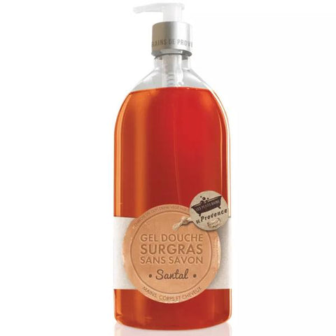 Les Petits Bains de Provence Duschgel Überfettend seifenfrei Sandelholz 1L