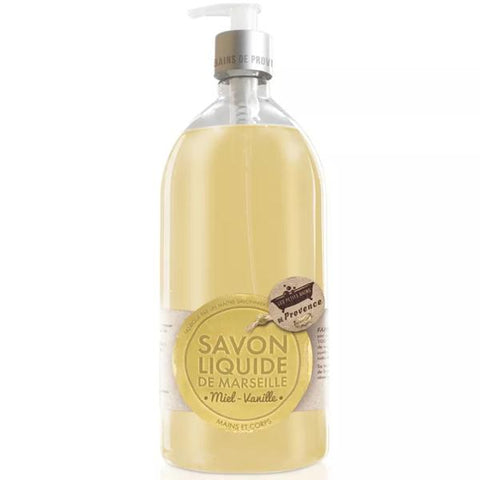 Les Petits Bains de Provence Flüssige Marseille-Seife Honig Vanille 1L