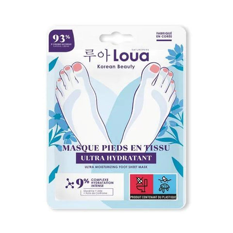 Loua K-Beauty Masque coréen pieds en tissu ultra-hydratant