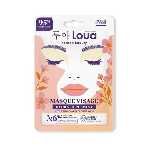 LOUA K-Beauty Masque coréen visage en tissu hydra-repulpant