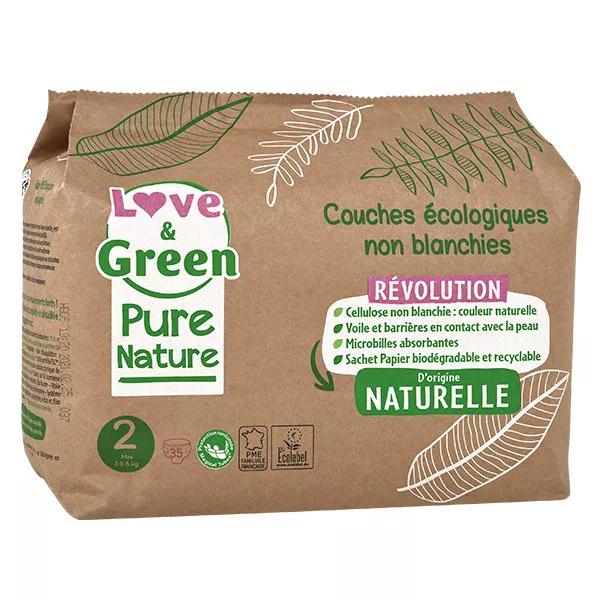 Love & Green Change Bébé Pure Nature Couche Écologique Taille 2 35 unités