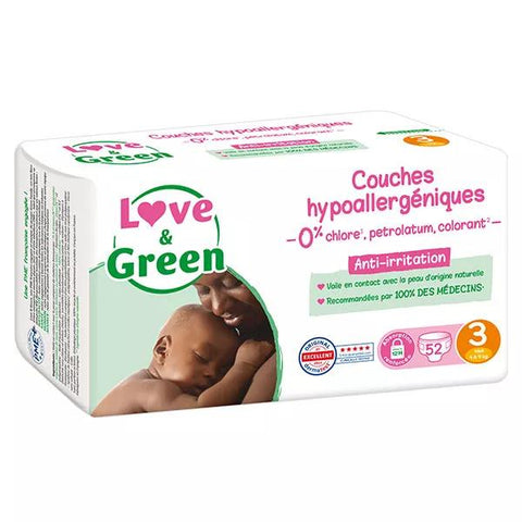 Love & Green Hypoallergene Windeln Gr. 3 4-9kg 52 Windeln