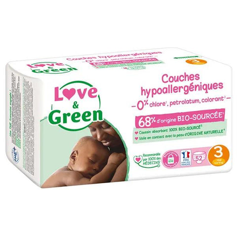 Love & Green Hypoallergene Windeln Gr. 3 4-9kg 52 Windeln