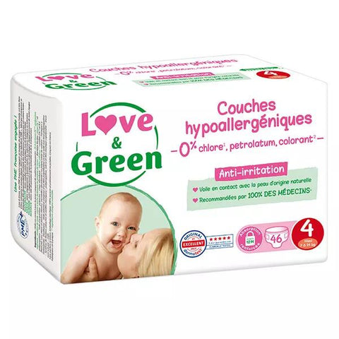 Love & Green Hypoallergene Windeln Gr. 4 7-14 kg 46 Windeln