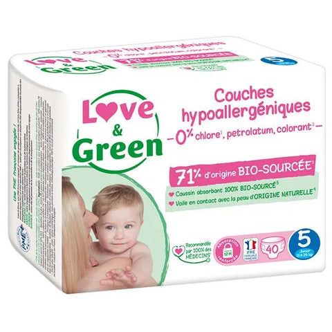 Love & Green couches hypoallergéniques T6 +15kg (34 unités)