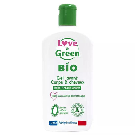 Love & Green Gel Lavant Corps et Cheveux Bio 500ml
