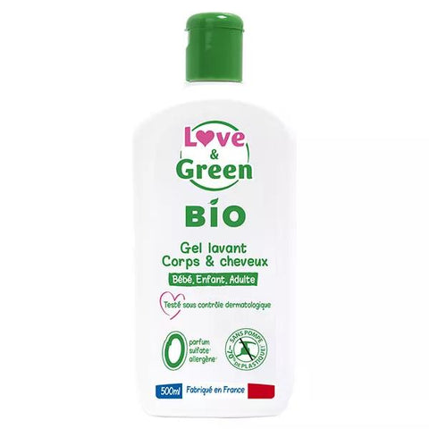Love & Green Gel Lavant Corps et Cheveux Bio 500ml