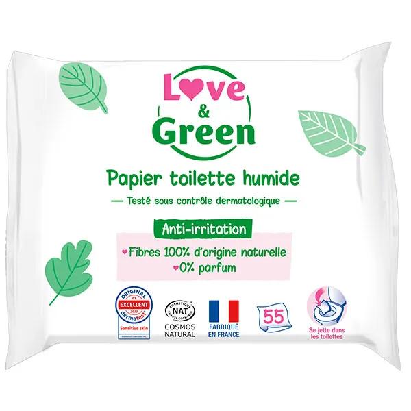 Love & Green Lingettes Toilettes 55 unités