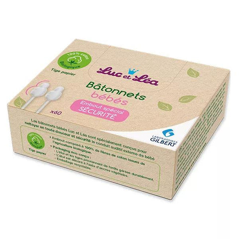 Luc et Léa Hygiene und Pflege Wattestäbchen Spezialaufsatz Baby 60 Stück