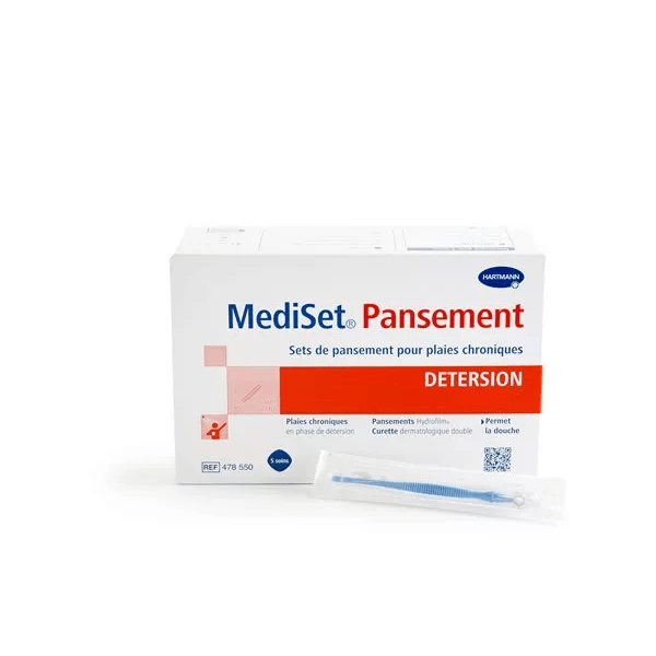 MEDISET© DETERSION - Set de pansement pour plaies chroniques - Boîte de 5