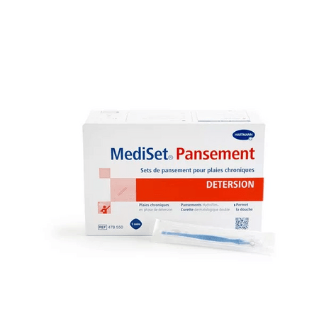 MEDISET© DETERSION - Set de pansement pour plaies chroniques - Boîte de 5