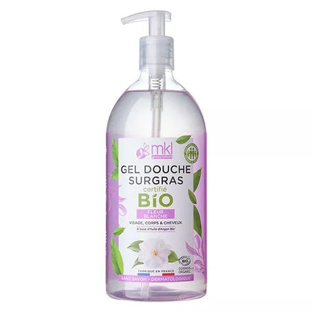MKL Green Nature Gel Douche Surgras Fleur Blanche Bio 1L